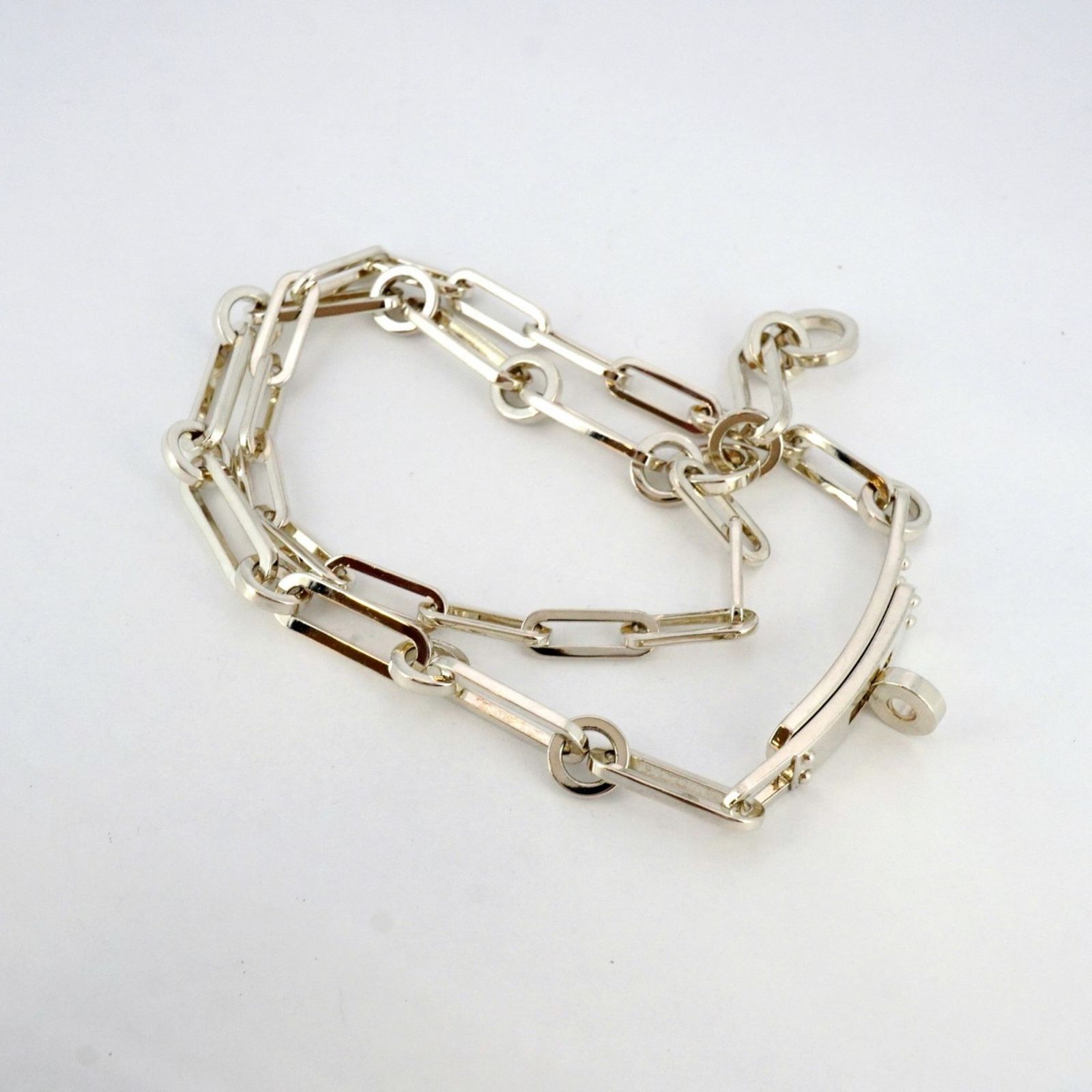 エルメス Hermes ブレスレット ケリーシェーヌ ドゥブルトゥール シルバー925メンズ レディース