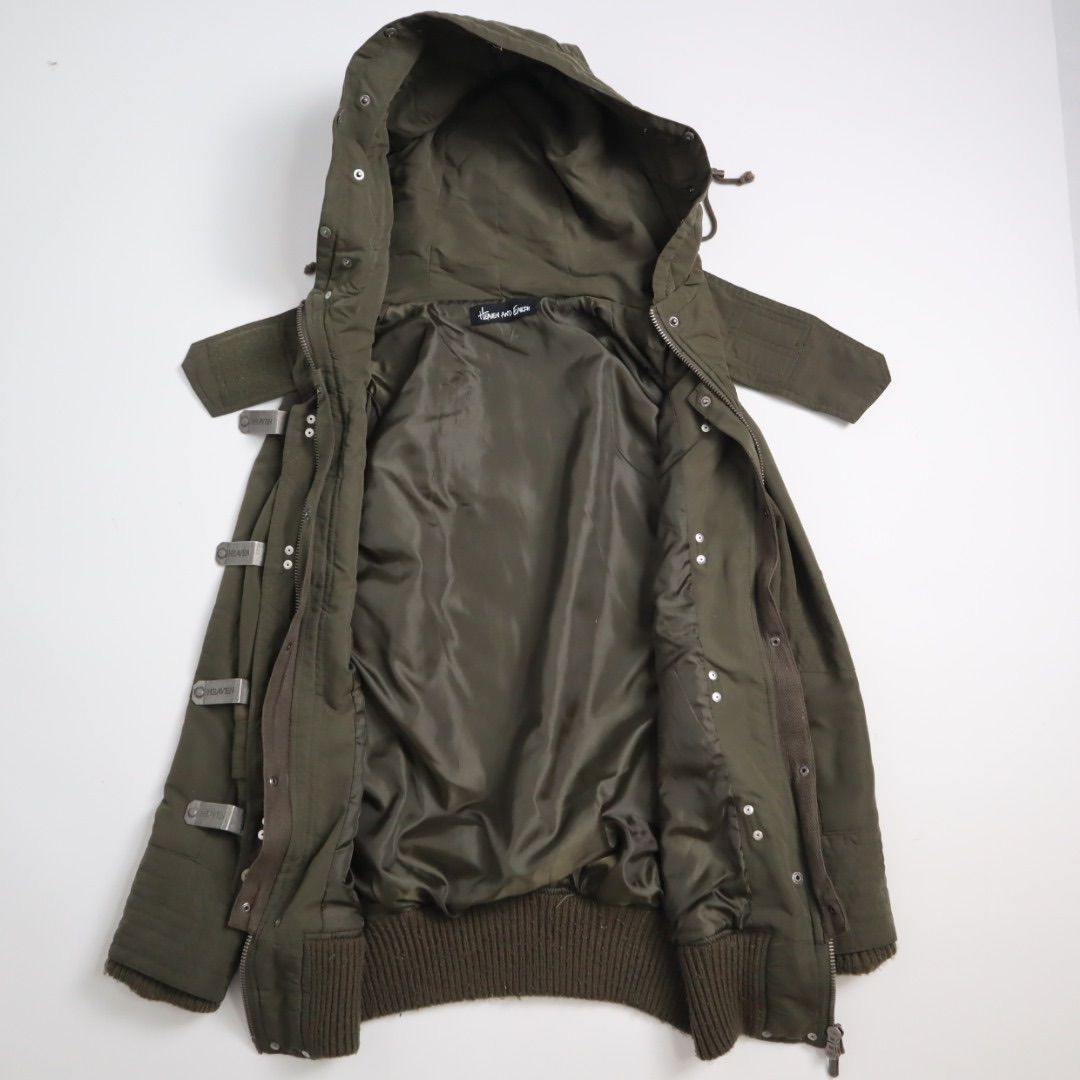 y2k グランジ ファー付き ファイヤーマン ミリタリージャケット 超絶ギミック Vintage 00s y2k armani heaven and earth n2b Fireman jacket