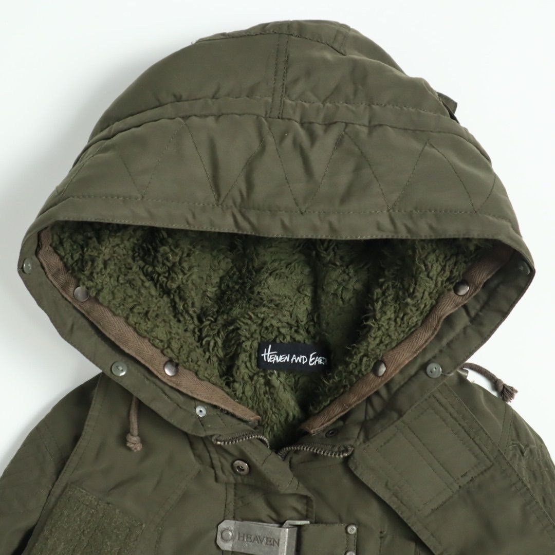 y2k グランジ ファー付き ファイヤーマン ミリタリージャケット 超絶ギミック Vintage 00s y2k armani heaven and earth n2b Fireman jacket