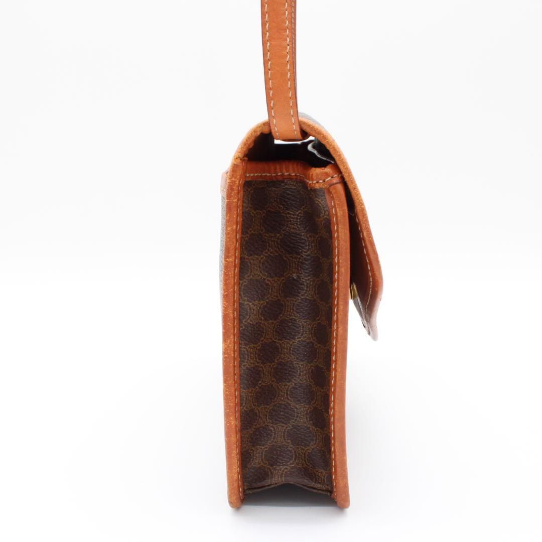 美品】CELINE セリーヌ サークルロゴ マカダム ショルダーバッグ