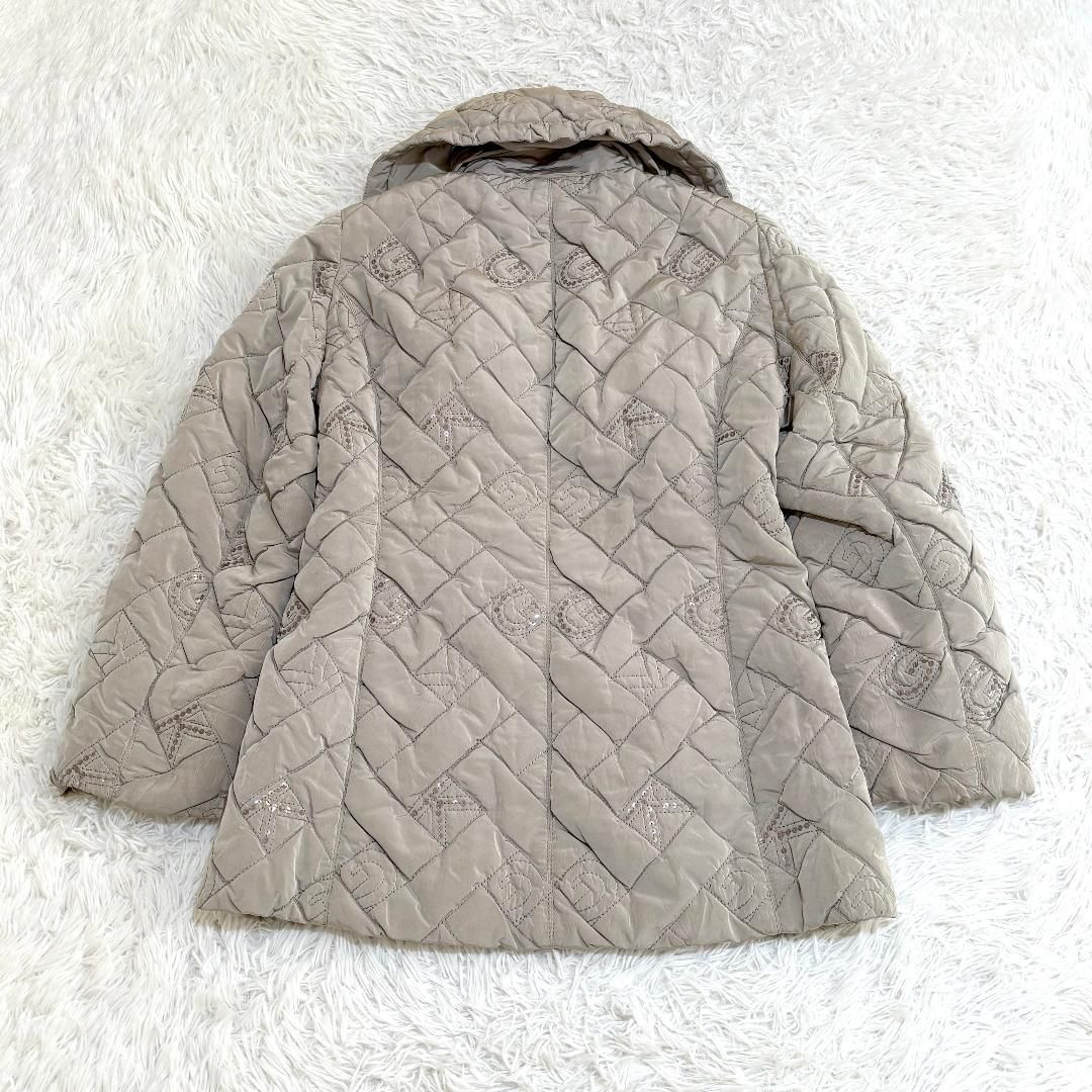 裏地レオパードキルティング中綿コート 13