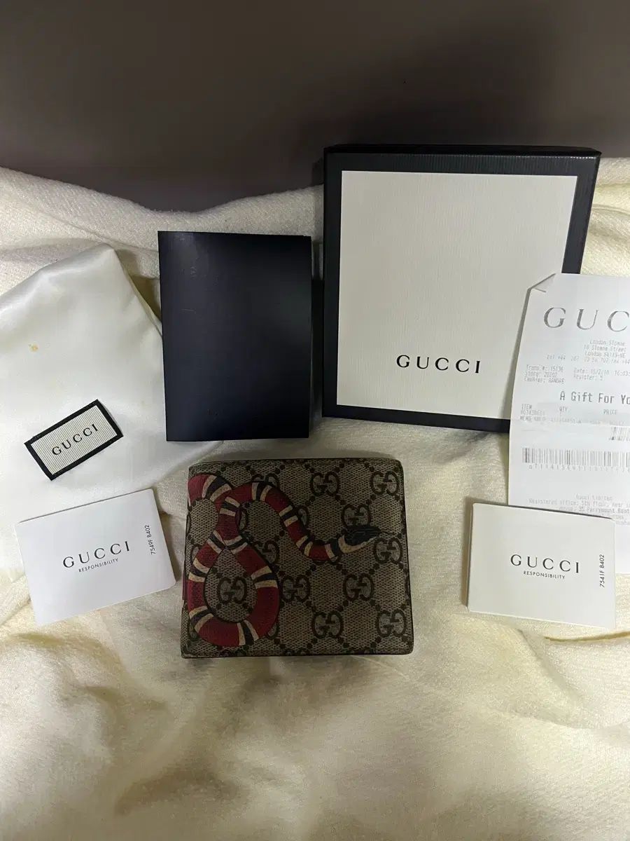 グッチ スネーク 二つ折り財布 フルセット