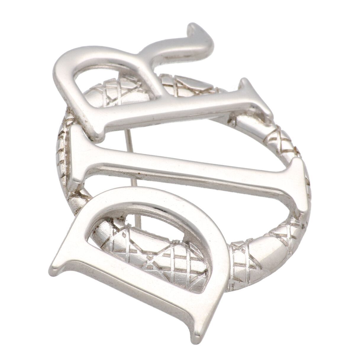 美品　ChristianDior クリスチャン　ディオール　シルバー　ブローチ Christian Dior(クリスチャンディオール) CD ICON ブローチCDブローチ