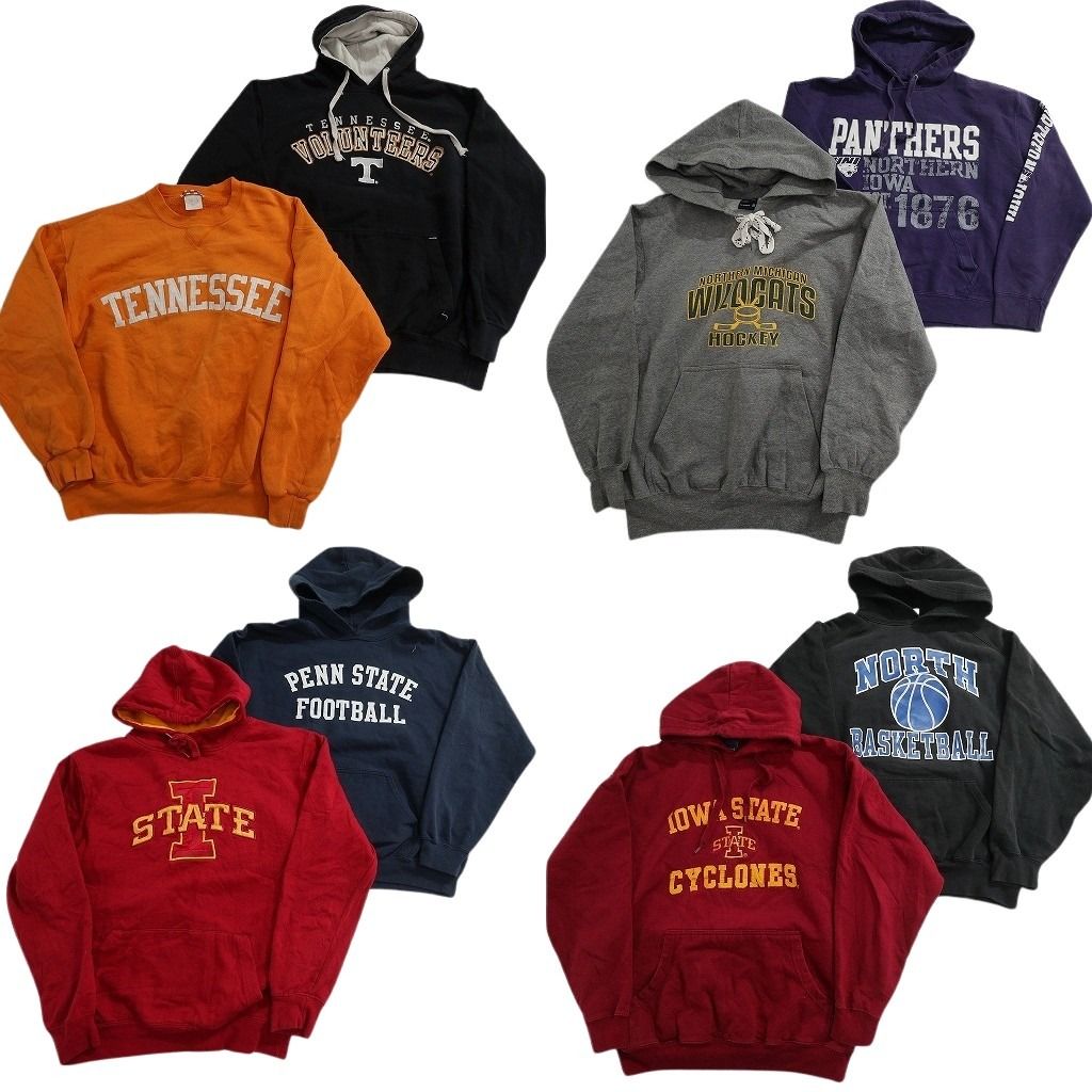 メンズ　フード付きトレーナー　古着　まとめ売り　M〜L 古着卸 まとめ売り カラー パーカー スウェット 8枚セット (メンズ XL