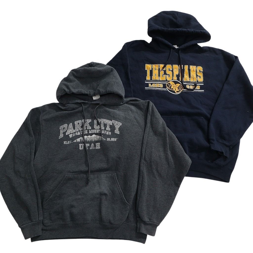 メンズ　フード付きトレーナー　古着　まとめ売り　M〜L 古着卸 まとめ売り カレッジ風 スウェット 8枚セット (メンズ L