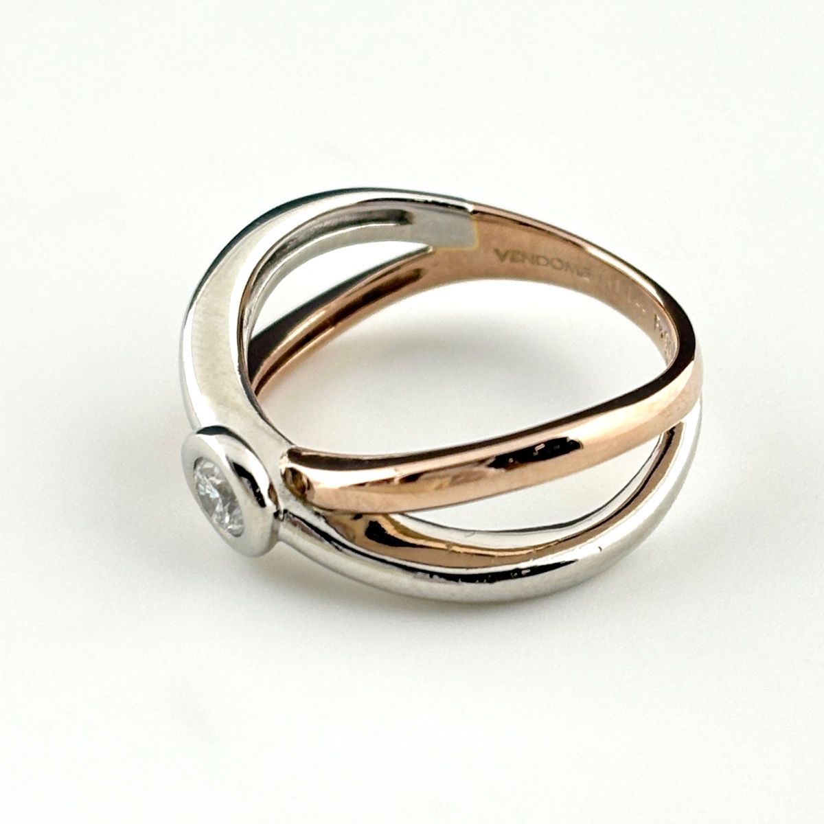 ヴァンドーム青山 VENDOME AOYAMA メレダイヤ デザインリング プラチナ 指輪 リング 12号 K 18 Pt 900 レディース