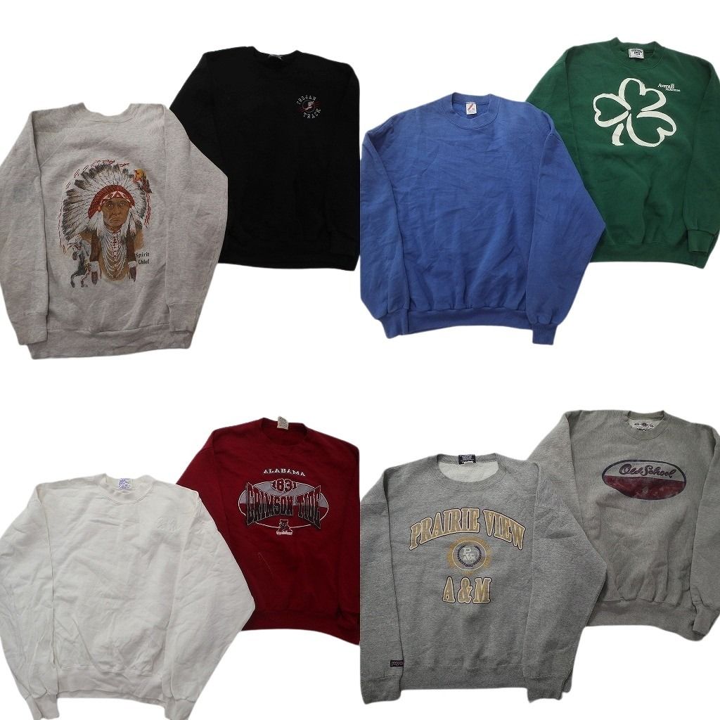 古着卸 まとめ売り USA製 スウェット 8枚セット (メンズ XL