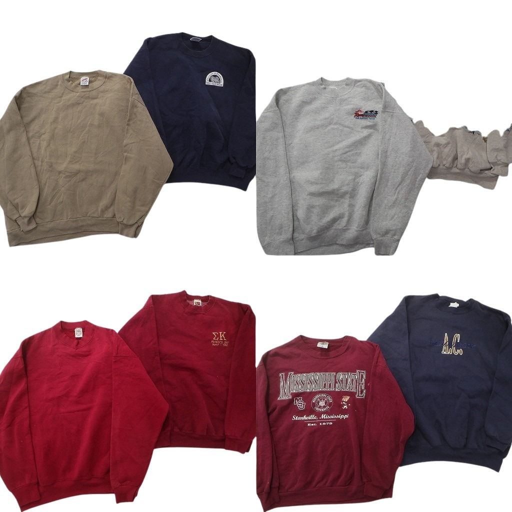 古着卸 まとめ売り USA製 スウェット 8枚セット (メンズ XL ) フルーツ