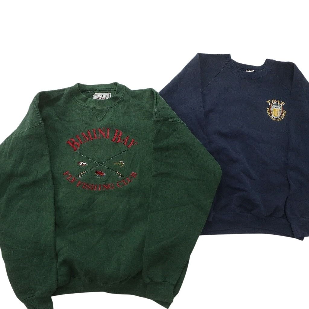 US 古着　長袖　まとめ売り 古着卸 まとめ売り USA製 スウェット 8枚セット (メンズ XL ) フルーツ