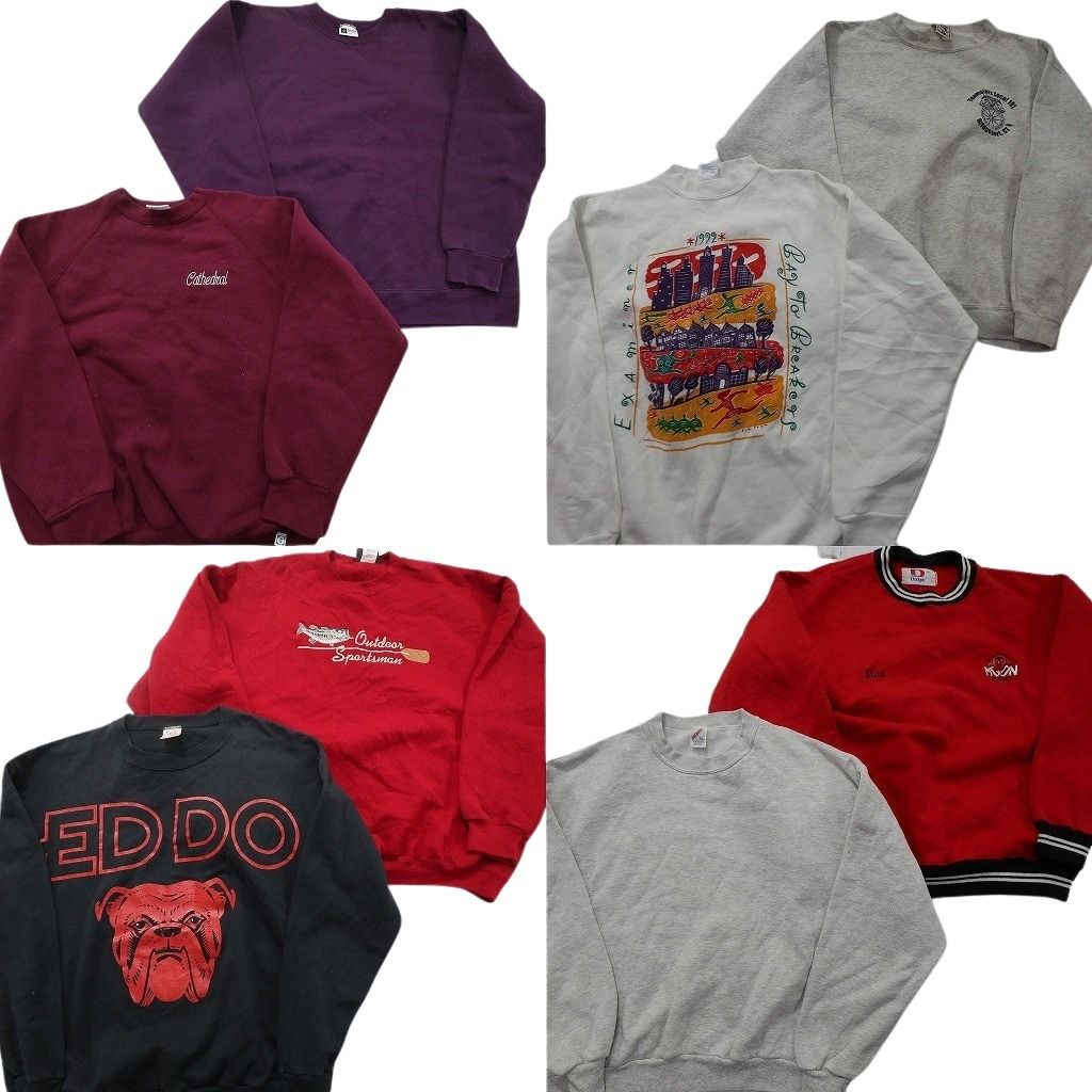 古着卸 まとめ売り USA製 スウェット 8枚セット (メンズ XL ) ワン