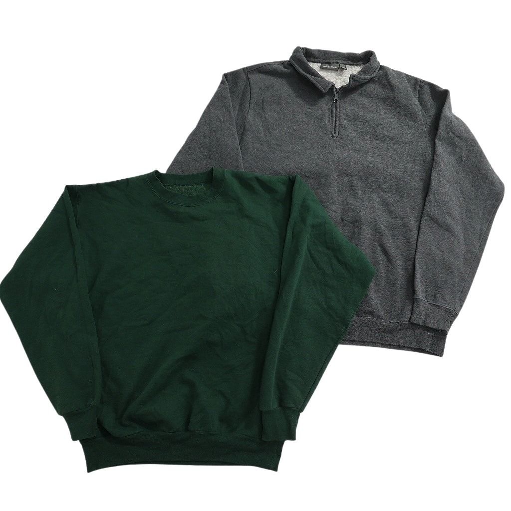 古着卸 まとめ売り 無地 スウェット 7枚セット (メンズ M ) ジップ