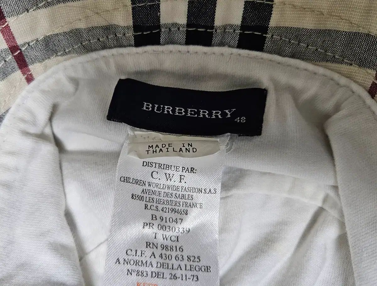  バーバリー チェック キッズ バケットハット 48号 12 m 18 その他 帽子