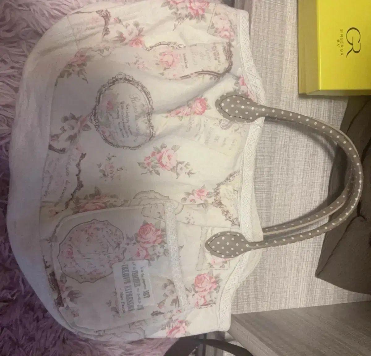 ローズ フラワー プリント トートバッグ ヴィンテージ 日本