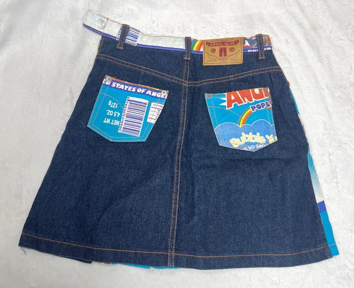 Angel Blue デニムパッチワークミニスカート