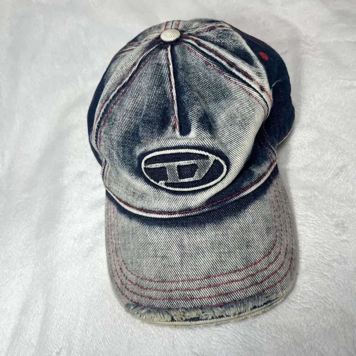 DIESEL C-セイモン ツリーテッド デニム ベースボールキャップ 白 サイズ2