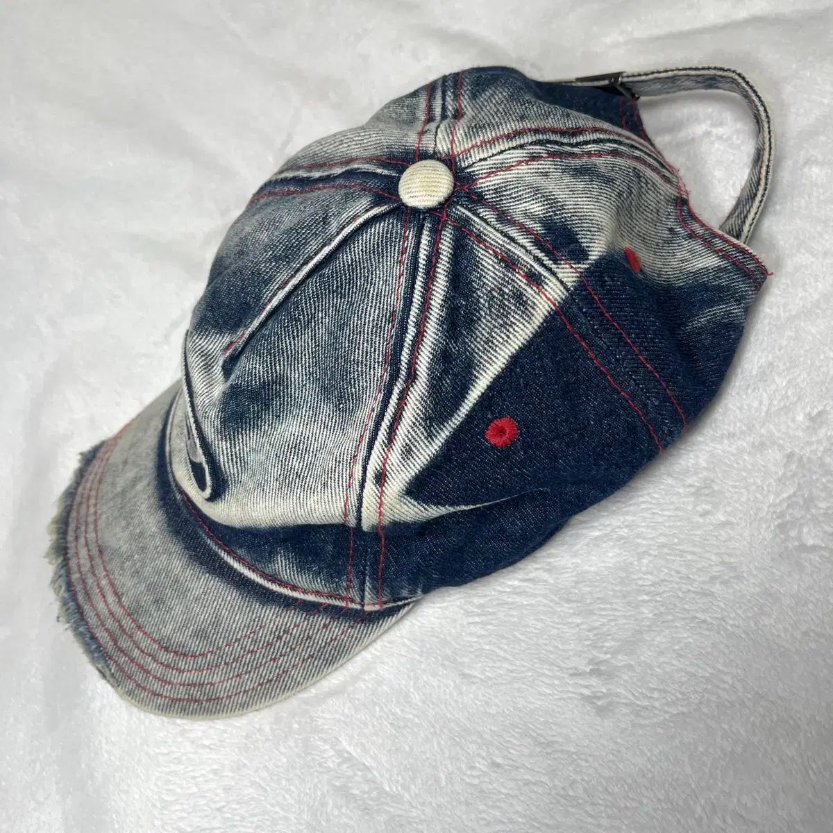 DIESEL C-セイモン ツリーテッド デニム ベースボールキャップ 白 サイズ2