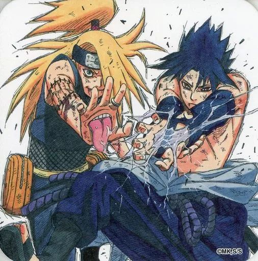 中古】コースター(キャラクター) サスケ＆デイダラ 「NARUTO-ナルト