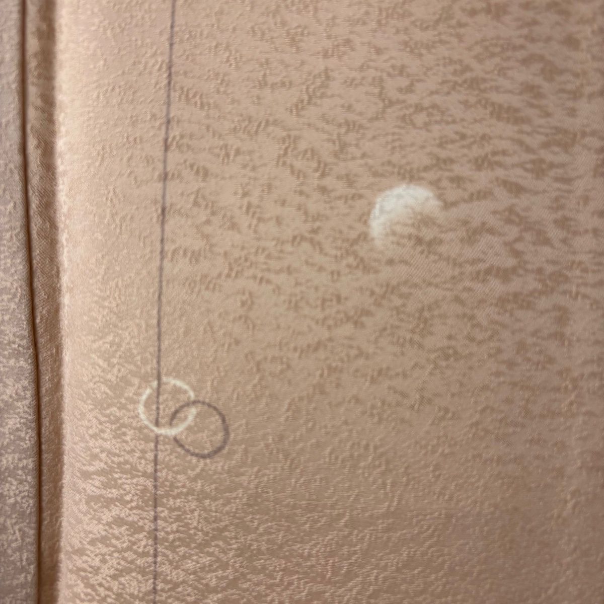  小紋 身丈161 cm 裄丈67 5 L 袷 名古屋帯セット 幾何学模様 地紋 薄茶色 正絹 秀品 小紋 着物