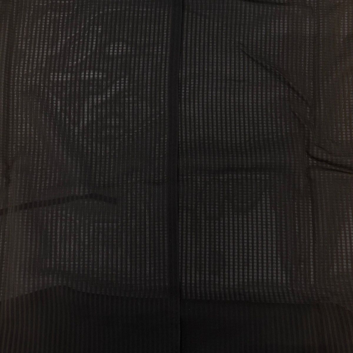  道中着 身丈100.5 cm 裄丈67 M 和装コート 縞 ぼかし 墨色 正絹 羽織 着物 浴衣