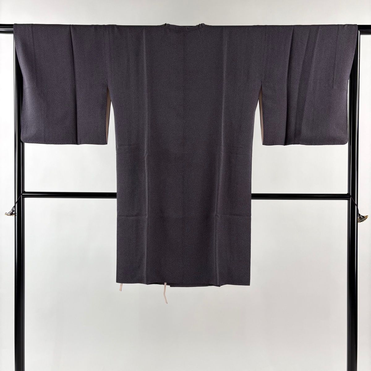 道行 身丈100 5 cm 裄丈64 M 和装コート 角衿 幾何学模様 灰紫 正絹