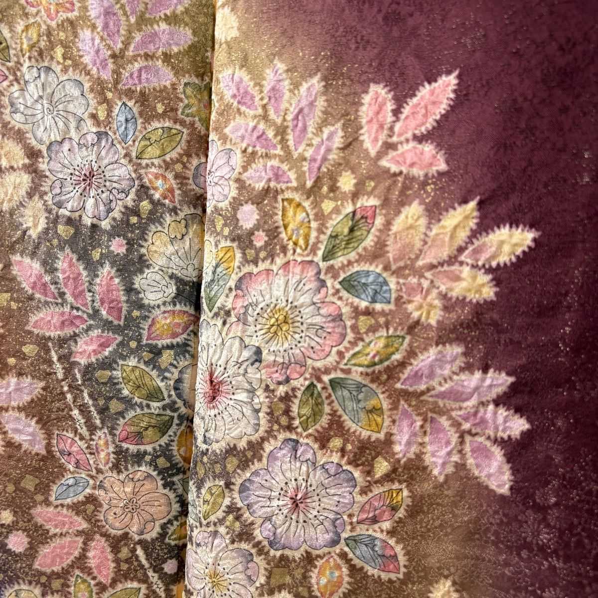 訪問着 身丈170.5cm 裄丈67.5cm L 袷 徳永憲峯 落款 辻が花 金通し