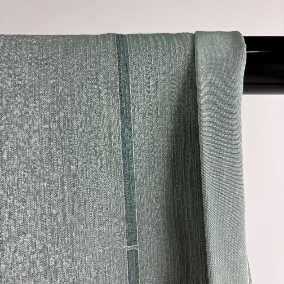  小紋 身丈164 cm 裄丈67 5 L 袷 TOKI et 落款 笹 鴛鴦 薄緑 正絹 小紋 着物