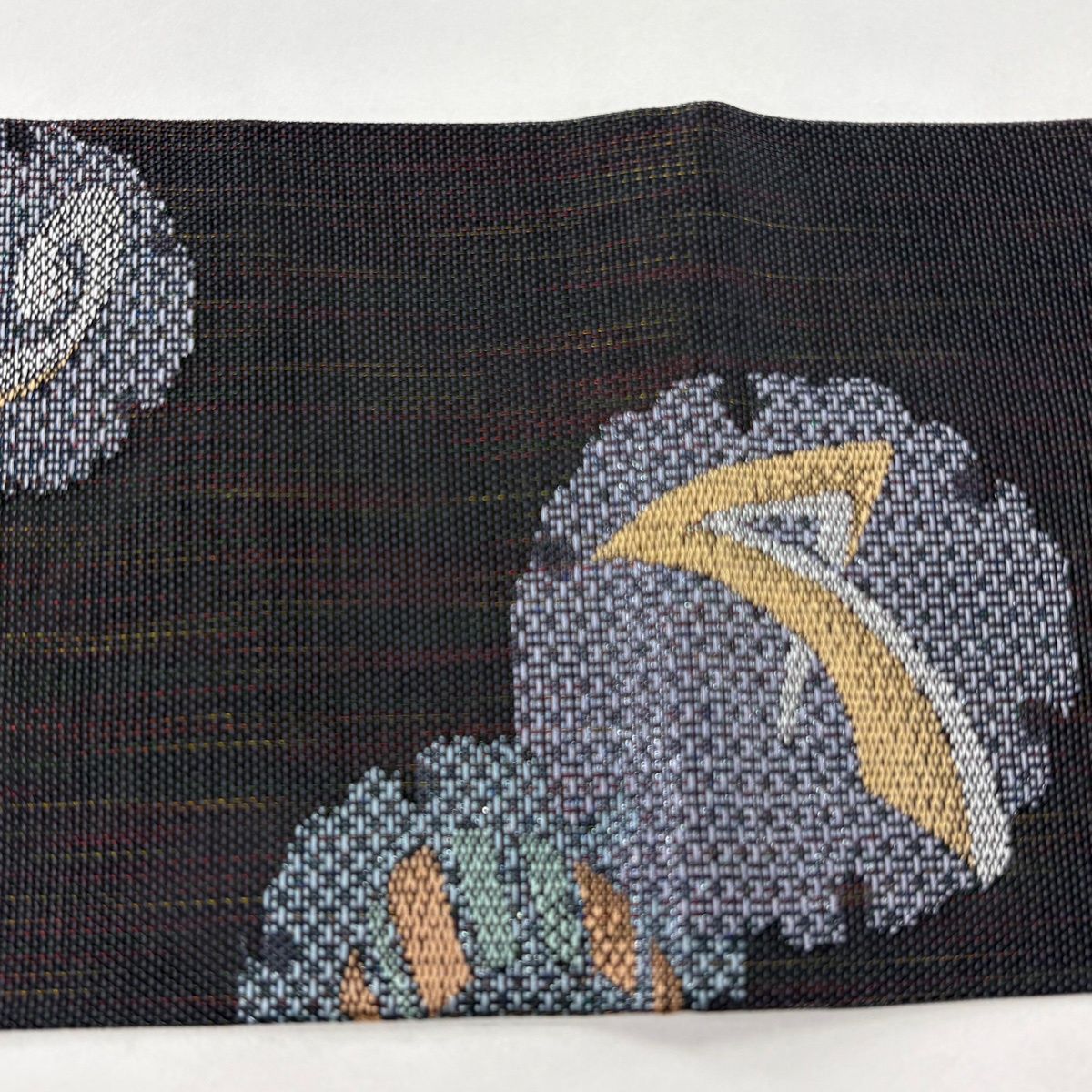 名古屋帯 逸品 雪輪 幾何学 箔 墨色 正絹 【中古】 - メルカリ