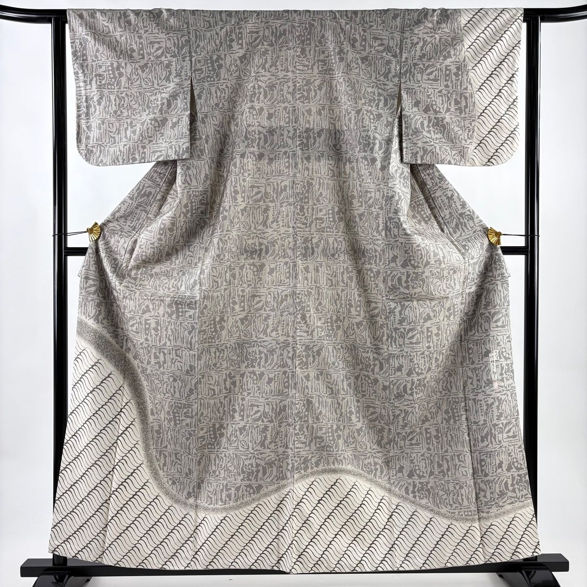 付下げ 身丈159.5cm 裄丈63cm S 袷 川村久太郎 大島紬地 落款 証紙