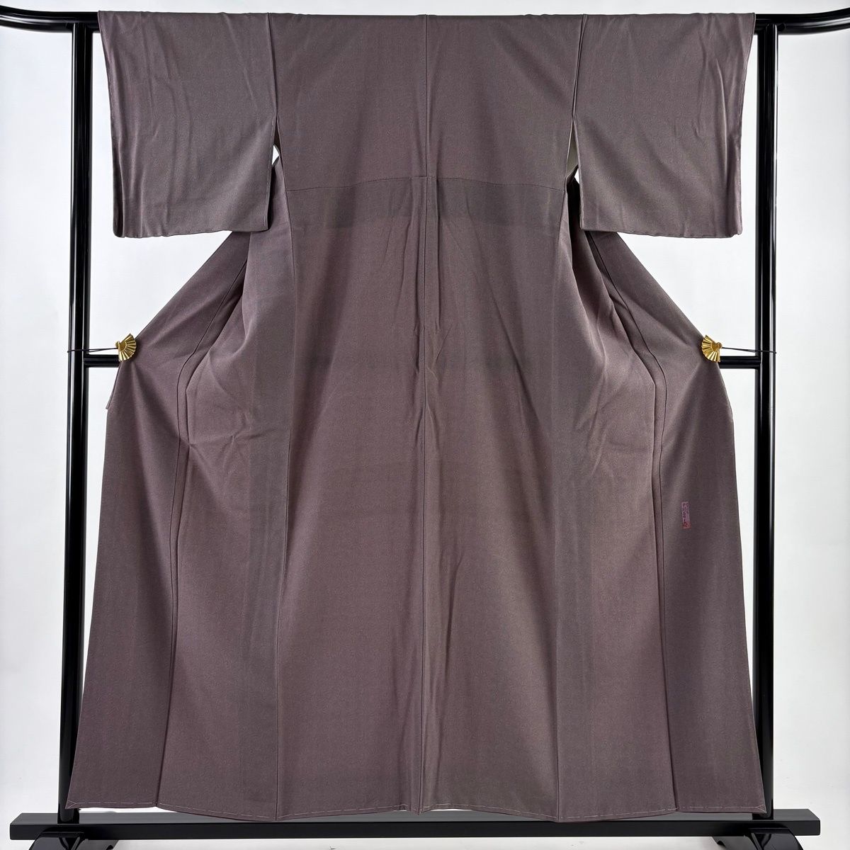 江戸小紋 身丈156 5 cm 裄丈61 S 袷 人間国宝 中村勇二郎 落款 古代菊 薄小豆 正絹