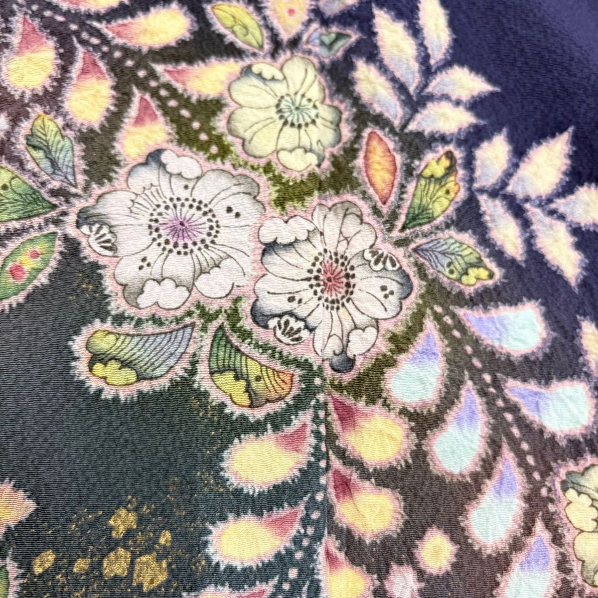 付下げ 身丈162.5cm 裄丈64.5cm M 袷 翠山工房 やまと 落款 辻が花