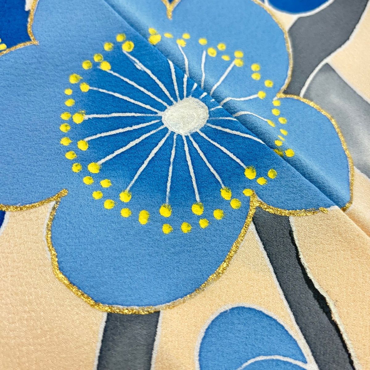  振袖 身丈170 cm 裄丈69 L 袷 枝梅 金糸 金彩 ピンク 正絹 振袖 着物