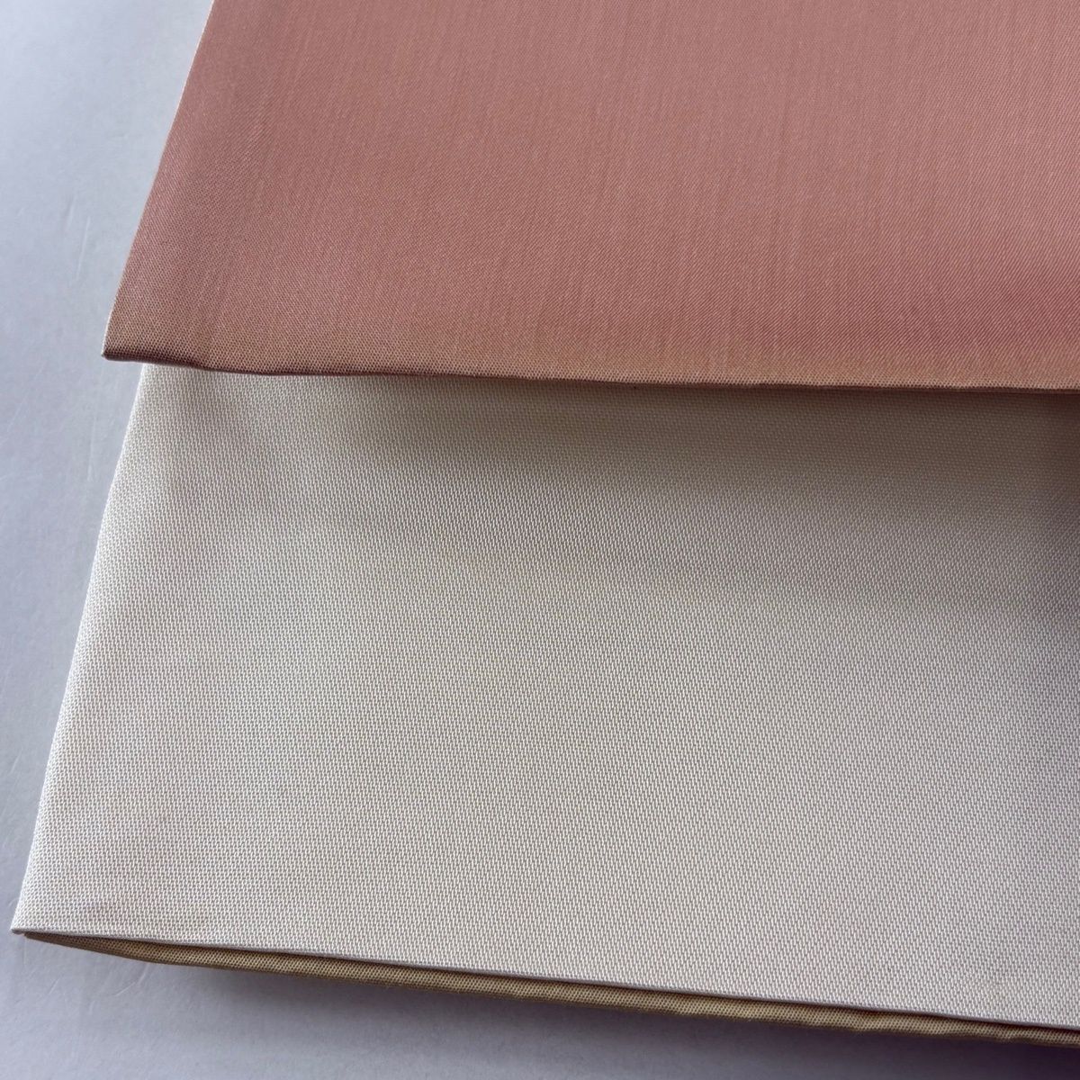 袋帯 名品 七宝 華文 唐織 箔 ピンクベージュ 六通 正絹 【中古