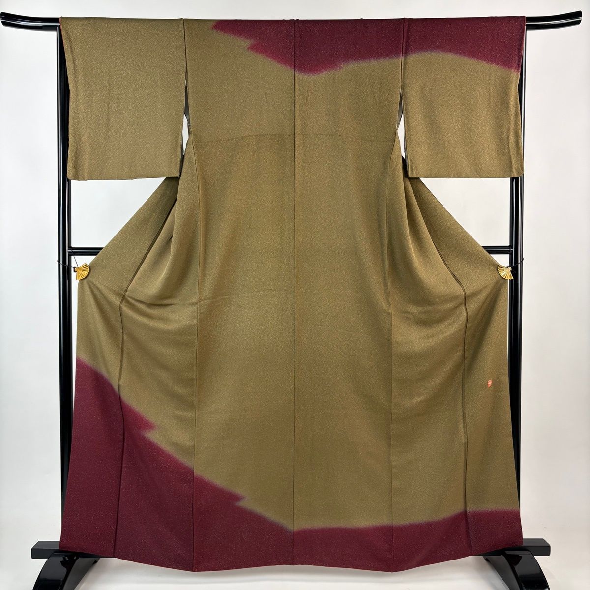 訪問着 身丈161.5cm 裄丈65.5cm M 袷 花井幸子 落款 霞 幾何学模様