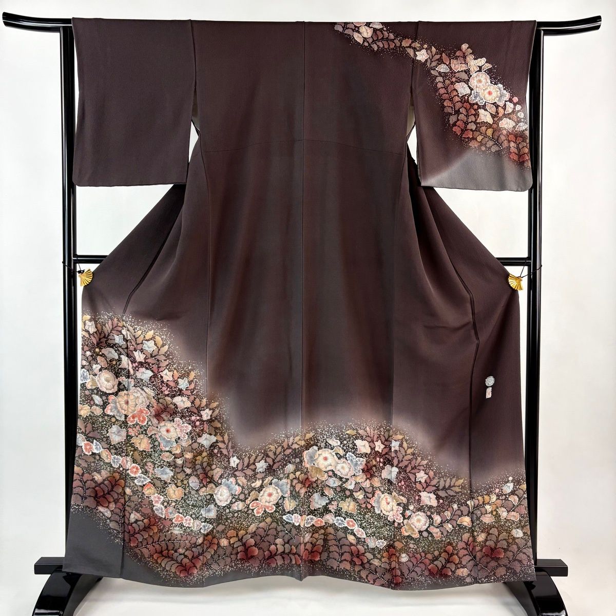 訪問着 身丈161.5cm 裄丈63cm S 袷 翠山工房 落款 辻が花 染め分け