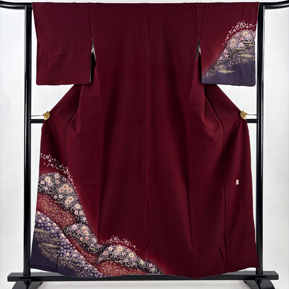 付下げ 身丈157.5cm 裄丈62cm S 袷 翠山工房 やまと 落款 辻が花 流水