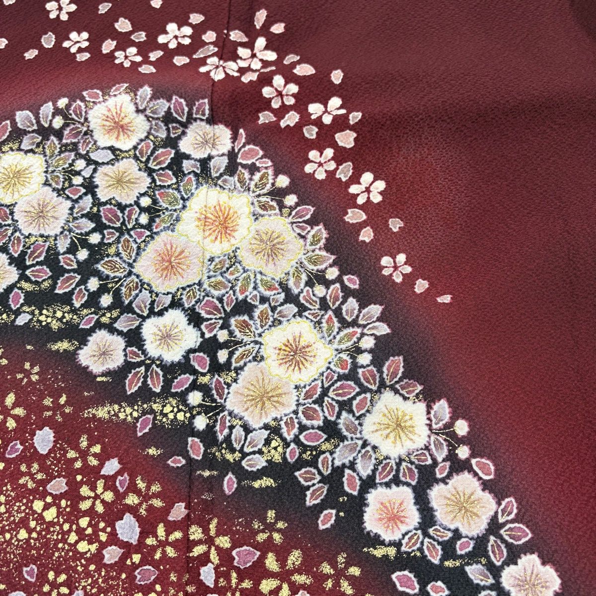 付下げ 身丈157.5cm 裄丈62cm S 袷 翠山工房 やまと 落款 辻が花 流水