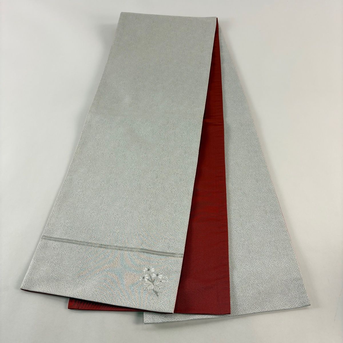 袋名古屋帯 優品 幾何学模様 銀糸 灰色 正絹 【中古】 - メルカリ