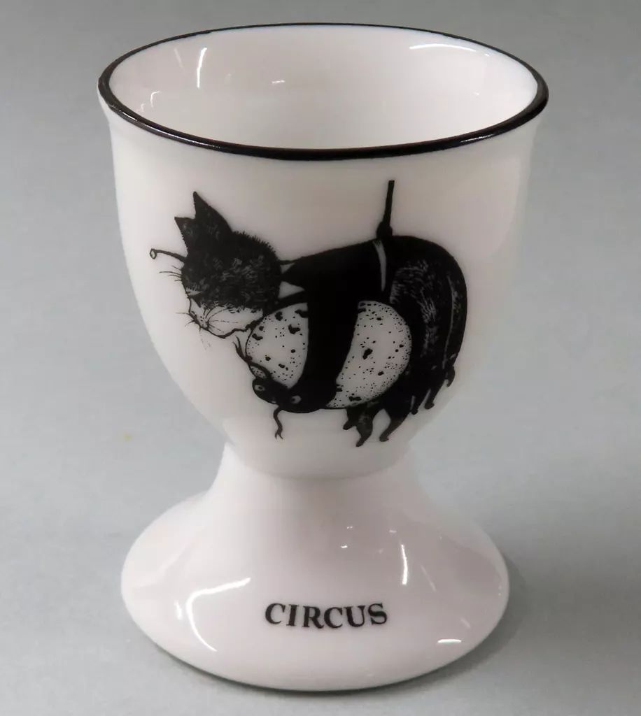 中古】食器 1.卵図 エッグスタンド 「ヒグチユウコ展 CIRCUS FINAL END