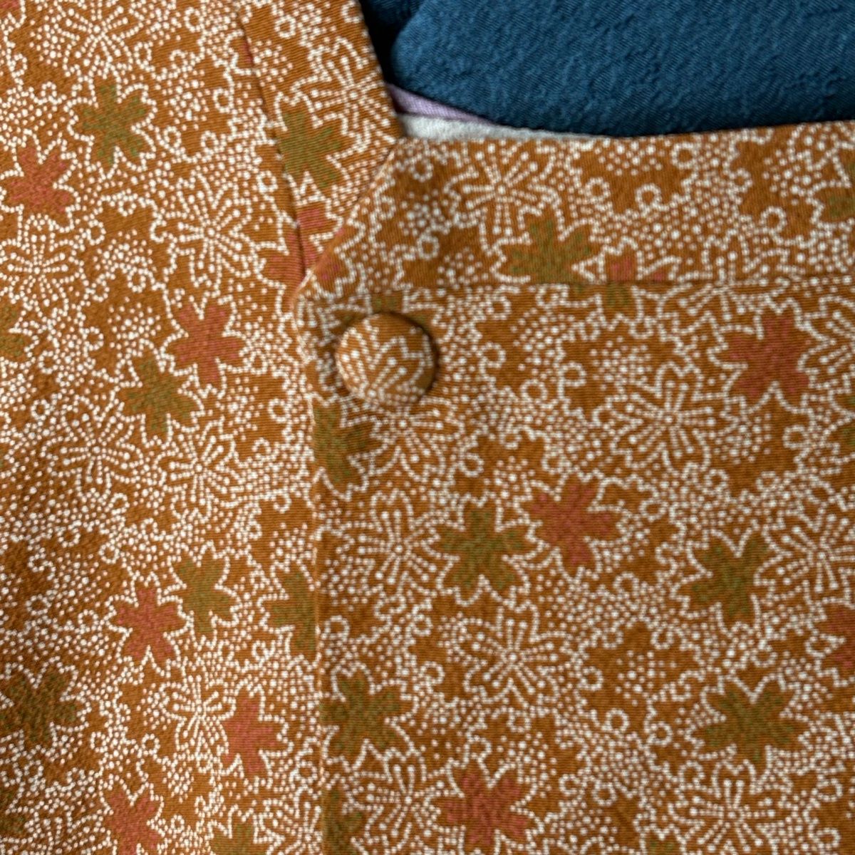  道行 身丈102 cm 裄丈70.5 L 和装コート 角衿 桜 茶色 正絹 秀品 羽織 着物 浴衣