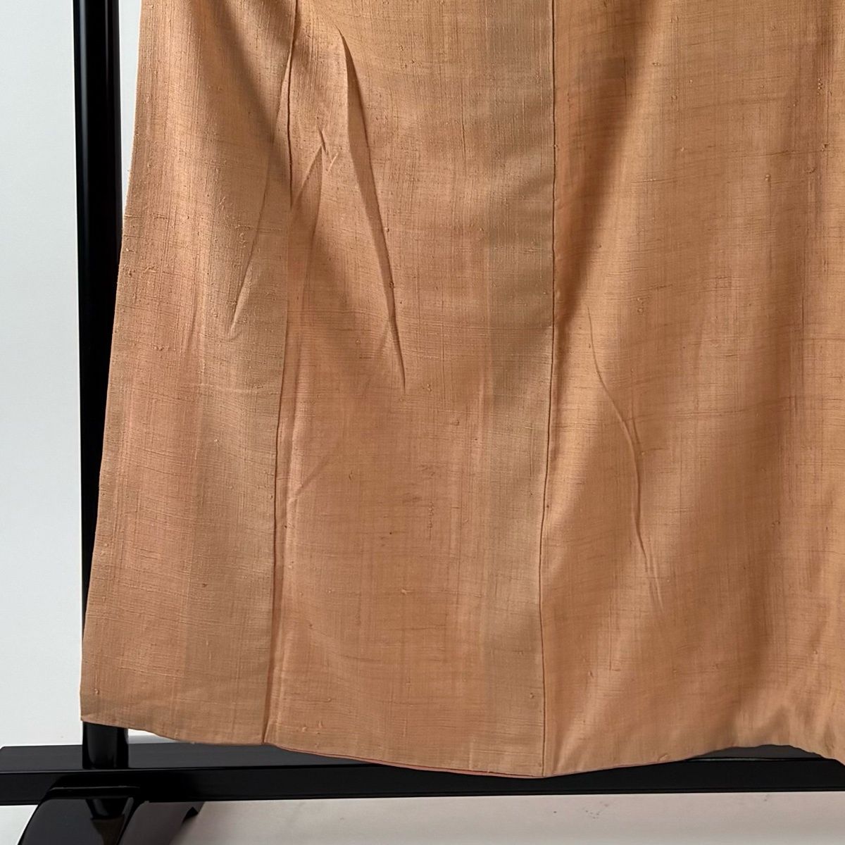 紬 身丈157.5 cm 裄丈64 M 袷 サーモンピンク 正絹 秀品
