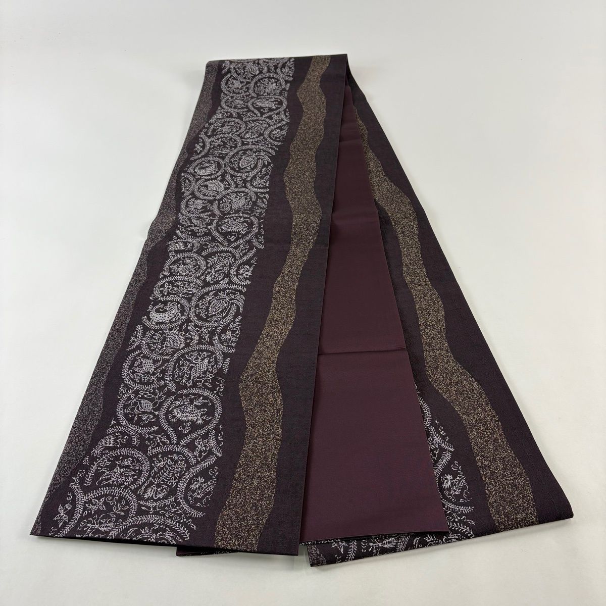 美品】 袋帯 秀品 鳥 草花 濃紫 全通 正絹 【中古】 - メルカリ