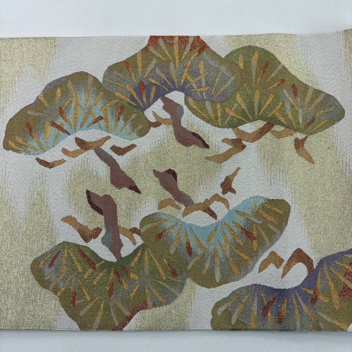 美品】 袋帯 秀品 笠松 金糸 茶緑色 お太鼓柄 正絹 【中古】 - メルカリ