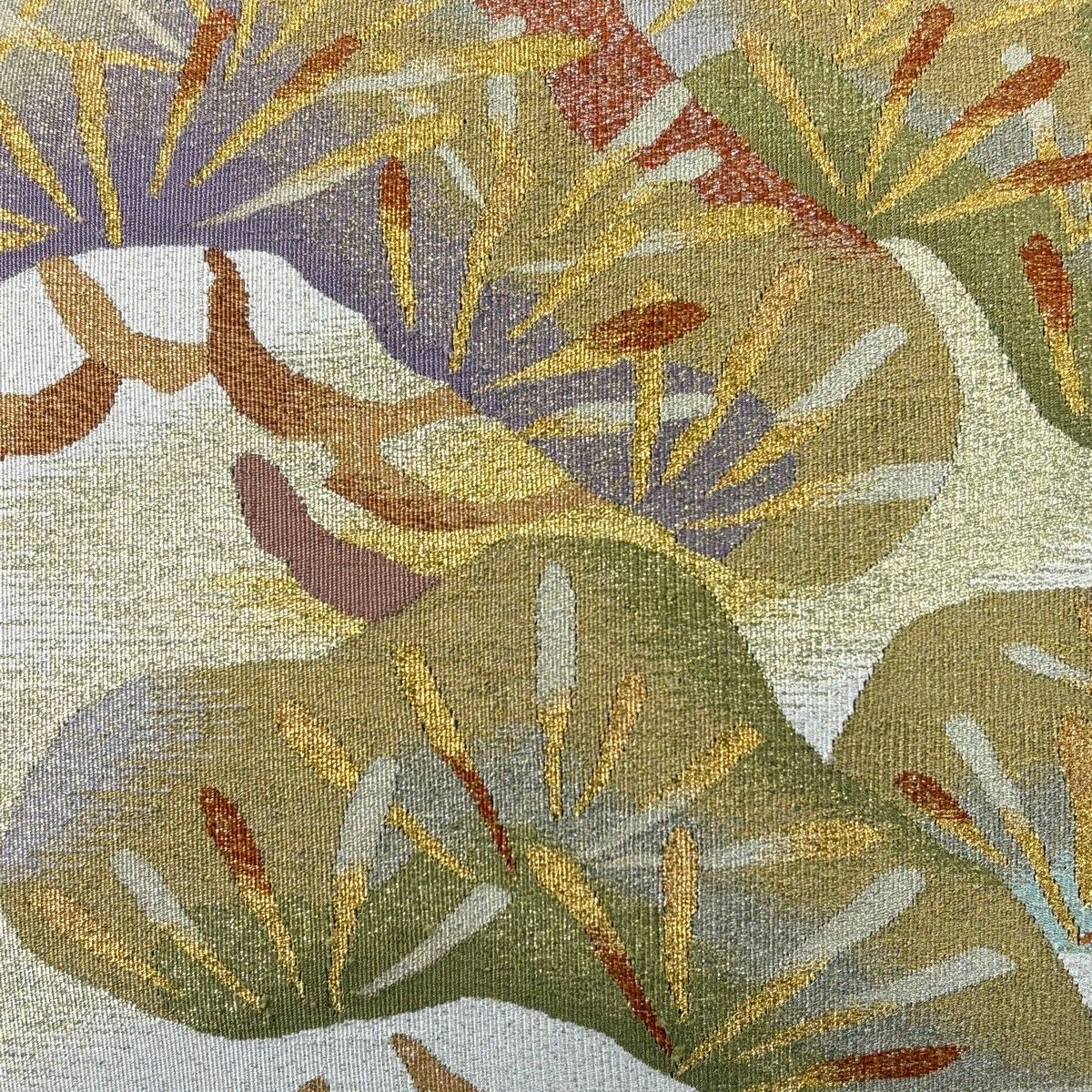 美品】 袋帯 秀品 笠松 金糸 茶緑色 お太鼓柄 正絹 【中古】 - メルカリ