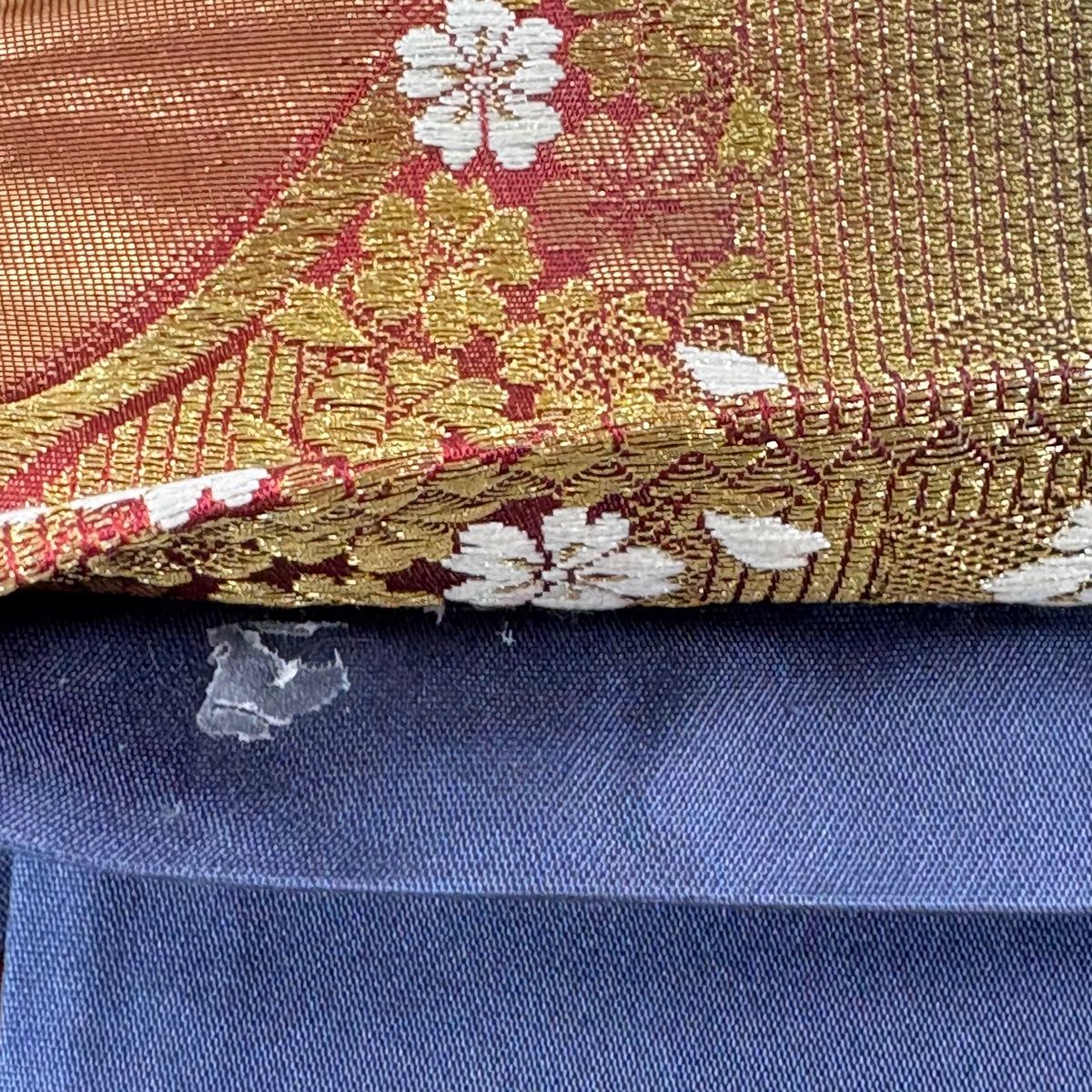 袋帯 秀品 桜 宝尽くし 刺繍 金糸 金色 六通 正絹 【中古】 - メルカリ
