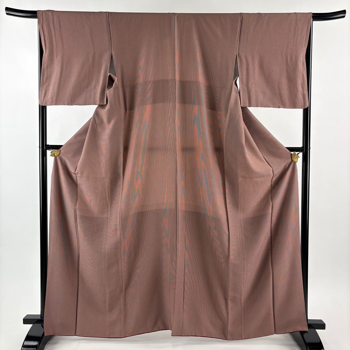 美品】 江戸小紋 身丈164cm 裄丈66.5cm M 袷 万筋 小豆色 正絹 秀品