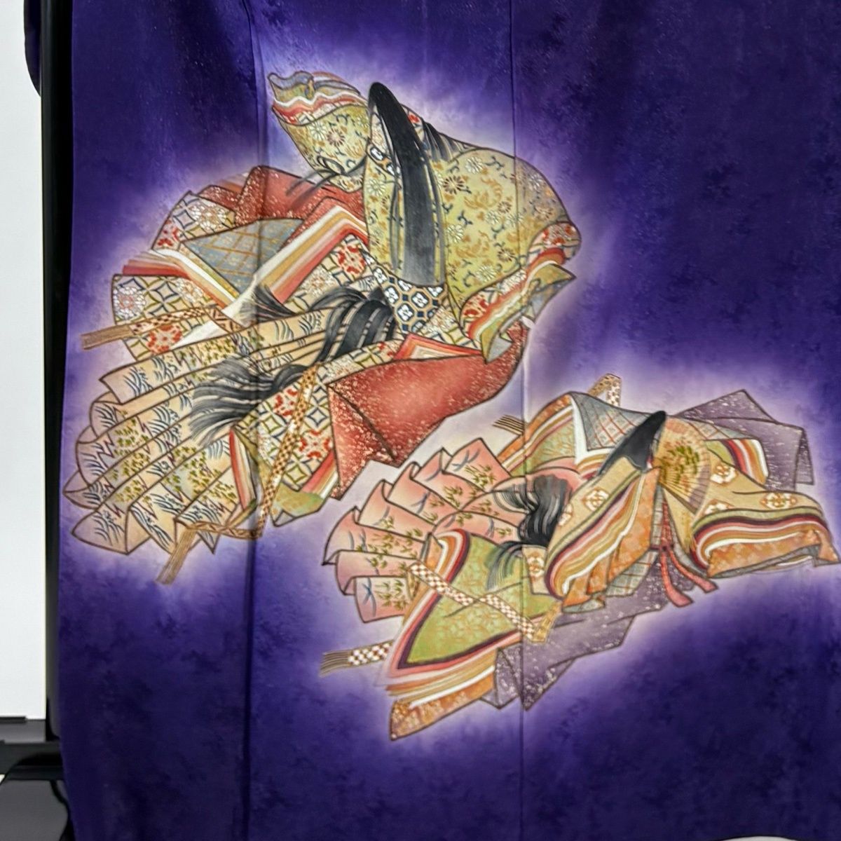 振袖 身丈167.5 cm 裄丈70.5 L 袷 姫 銀通し 金彩 紫 正絹 秀品