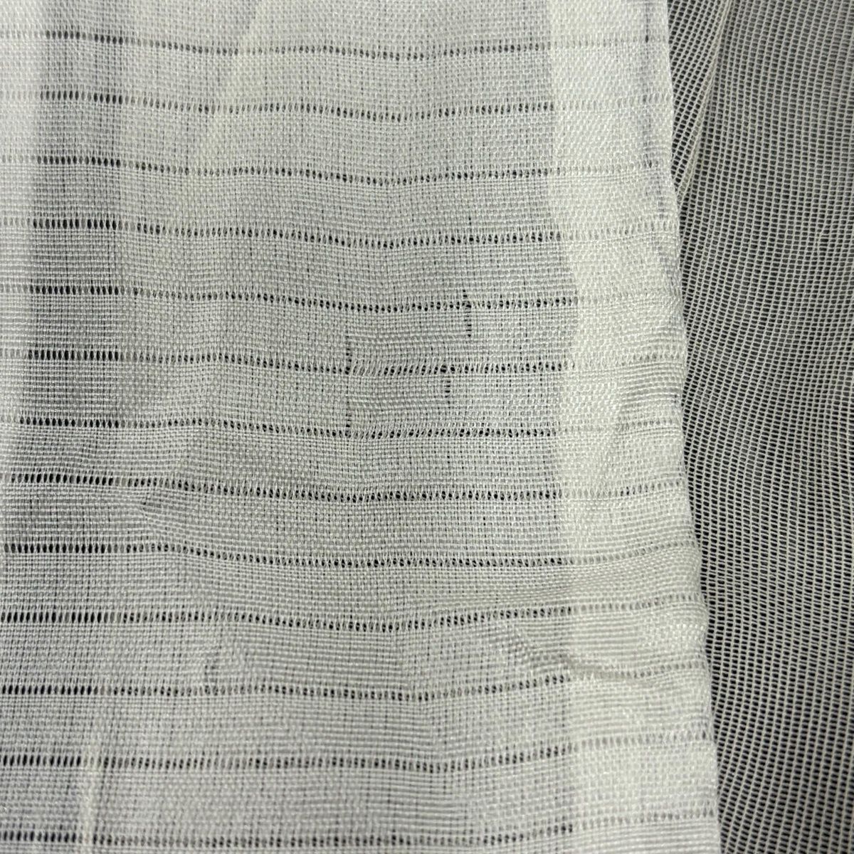 美品】 付下げ 身丈156.5cm 裄丈64.5cm M 紗袷 枝花 芝 紺色 正絹 秀品