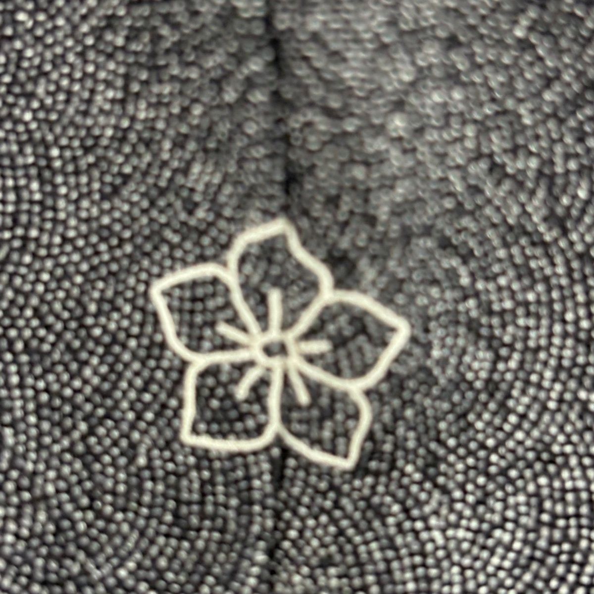 江戸小紋 身丈161cm 裄丈66.5cm M 袷 落款 鮫 墨色 正絹 秀品 一つ紋