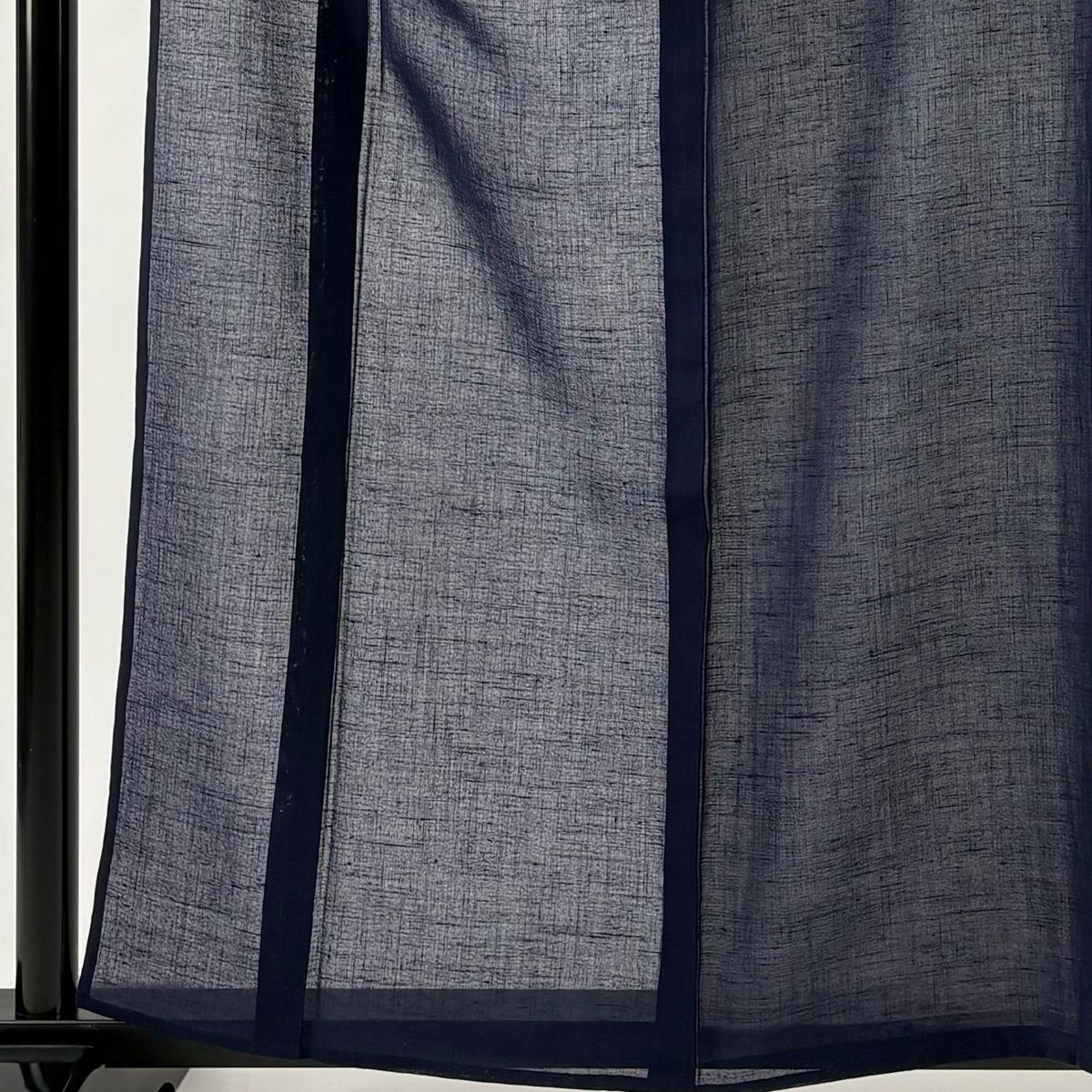 紬 身丈160 cm 裄丈66 M 薄物 夏紬 紺色 正絹 秀品 一つ紋