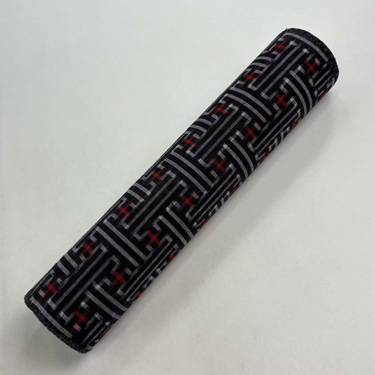  反物 紬 久留米かすり 証紙 工字繋ぎ 黒 綿 その他 着物反物